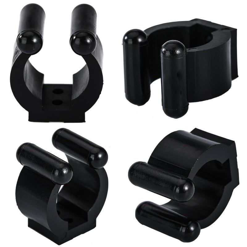 Mayitr 20 Pcs Fishing Pole Rod Holder Clips Rubber Black - Image 5
